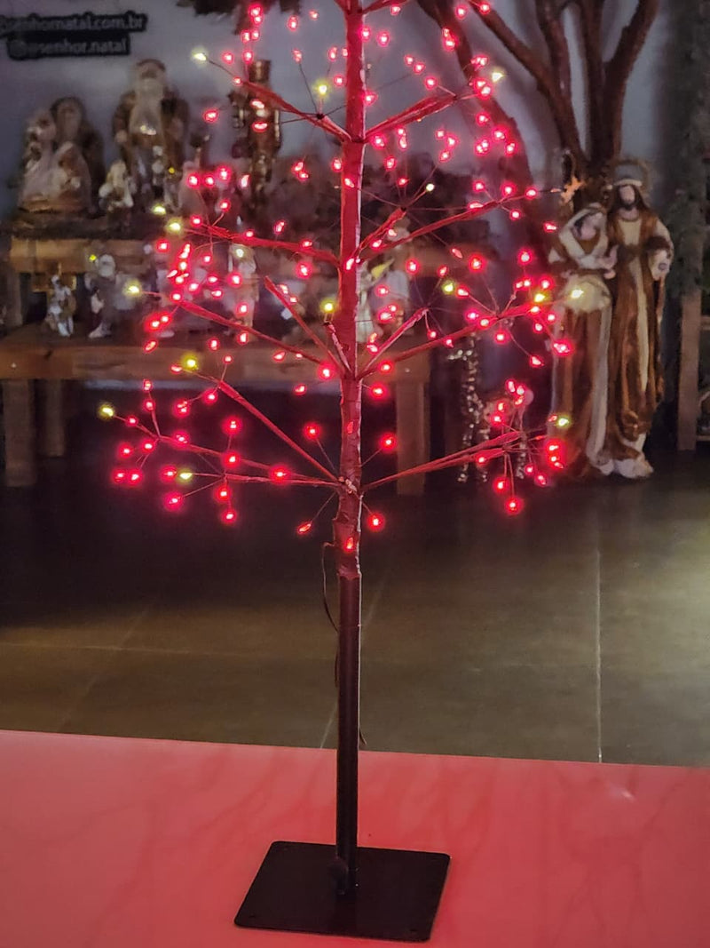 Árvore Fio De Fada 100cm com 248 LEDS VERMELHA BIVOLT