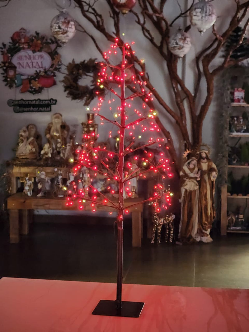 Árvore Fio De Fada 100cm com 248 LEDS VERMELHA BIVOLT